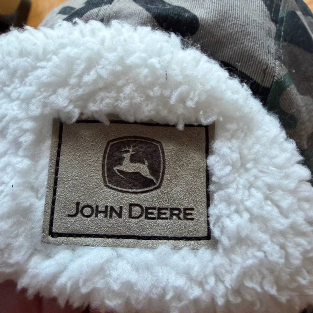 John Deere Toddler Camo Trapper Hat‎ Sherpa Lined Aviator Earflap Cap One Size